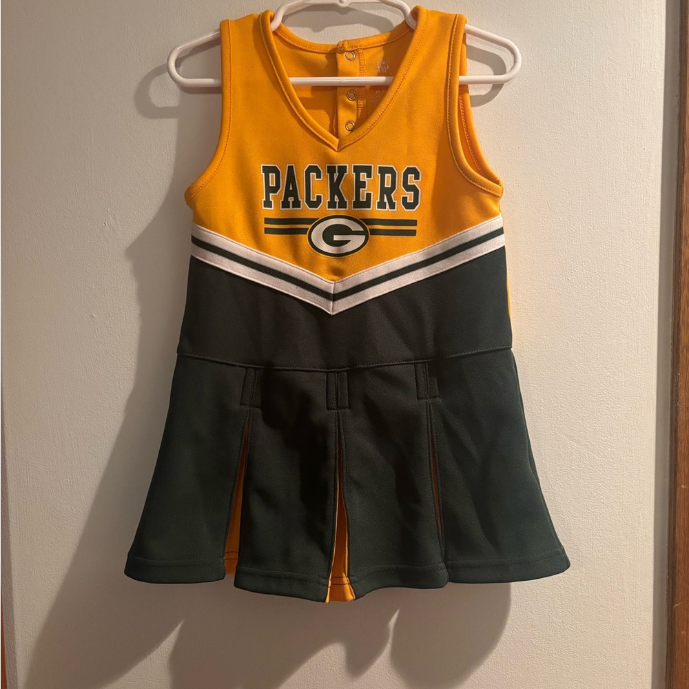 Packers Kids Cheer Dress - Green and Yellow